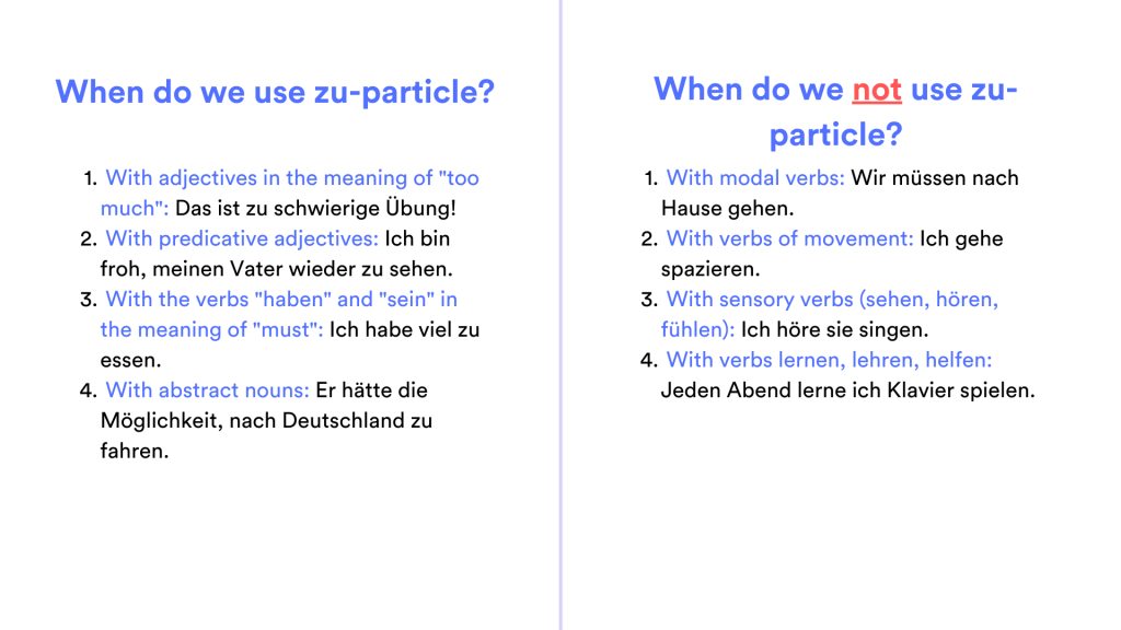 When To Use Bei And Zu In German