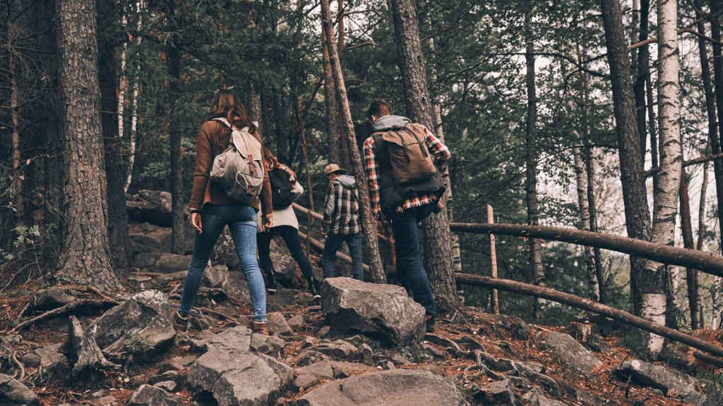 people hiking